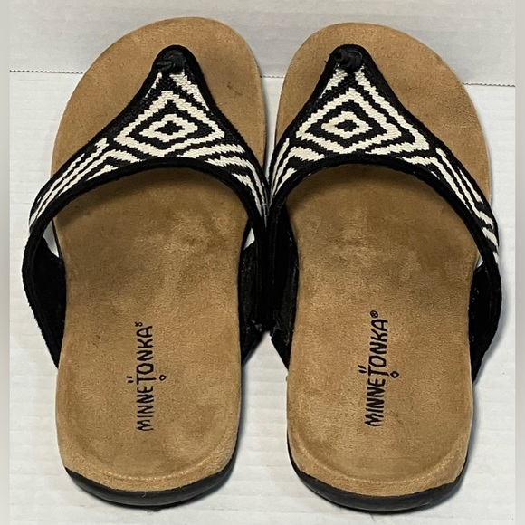 Minnetonka Mara Fresno Fabric Sandal Flip Flop Women’s US 7 *Excellent* - Picture 10 of 14